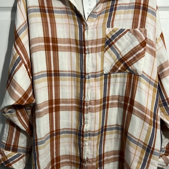 True Craft Women’s Wear plaid button down top. Size 2x. NWT - Picture 1 of 2